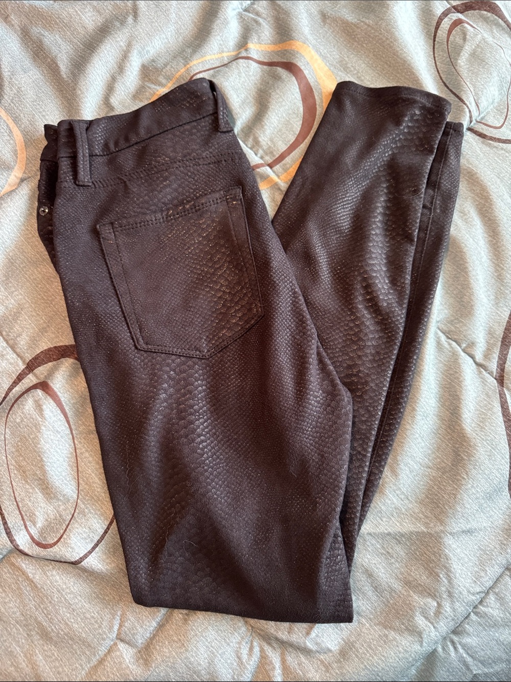 Good American Black Snake-Texture Skinny Jeans